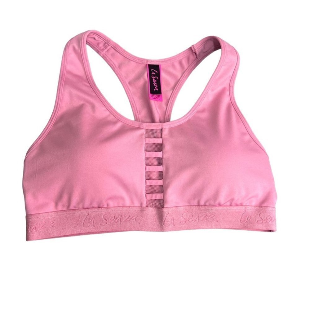 La Senza Pink Sports Bra Size Medium Activewear Yoga Sporty Athletic Jogging